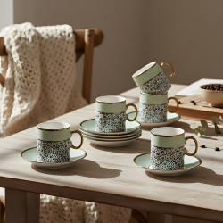 Porcelain Mug Set - 12 Pcs